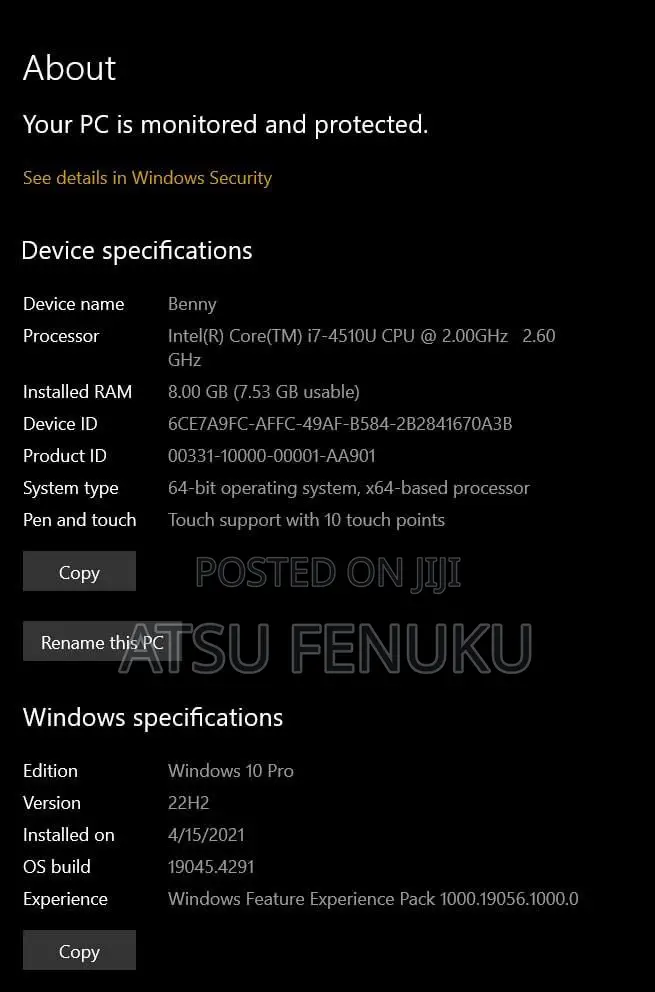 Desktop Computer Dell XPS 8GB Intel Core i7 SSD 500GB