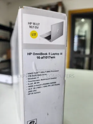 New Laptop HP OmniBook 5 16" 16GB Intel Core Ultra 7 SSD 1T