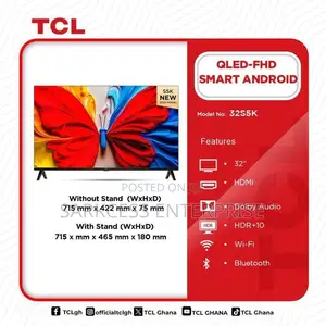 TCL 32 Inches QLED Full HD Smart Google TV - Black