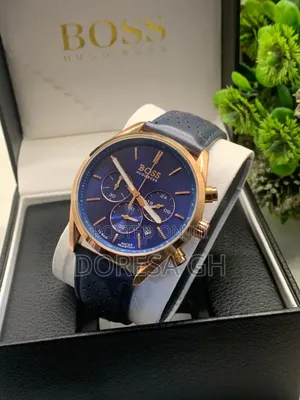 Boss Hugo Boss Chronograph Leather Watch for Men – Classic Wristwatch
