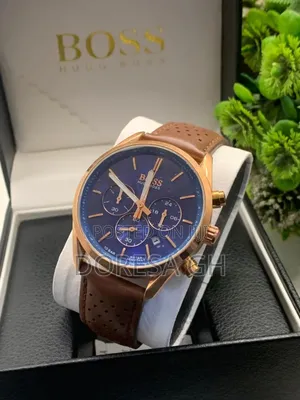 Boss Hugo Boss Chronograph Leather Watch for Men – Classic Wristwatch