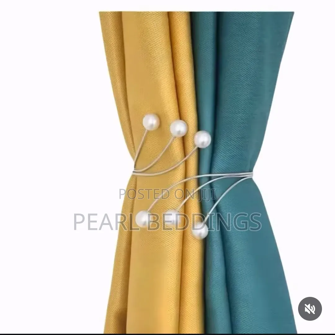 Elegant Modern Style Curtains Tieback Available in Gold and Silver