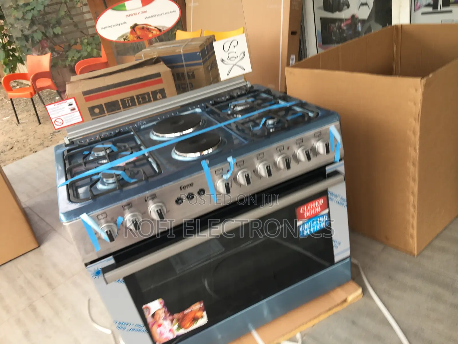 Powerful Performed Ferre Freestanding 90cm 4 Gas and 2 Electric Plates