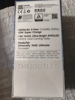 New Tecno Camon 50 Ultra 256 GB Black