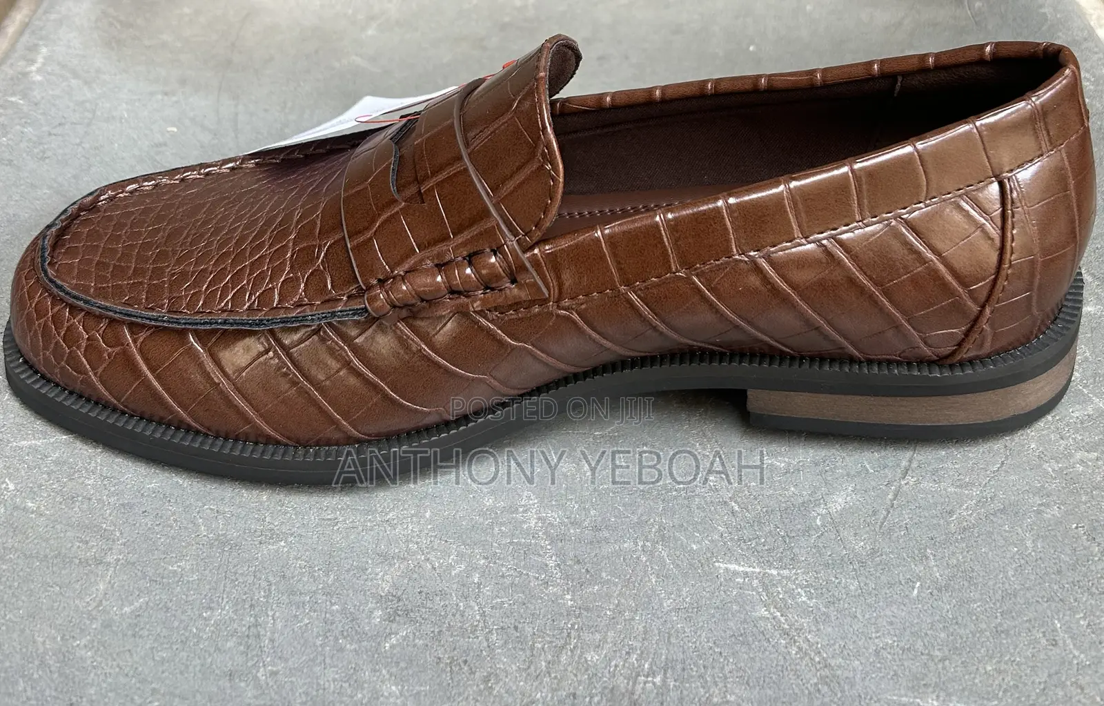 ASOS Penny Loafers in Faux Brown Croc