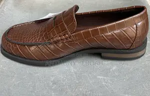 ASOS Penny Loafers in Faux Brown Croc