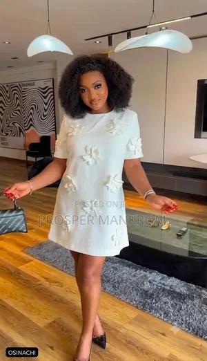 Ladies Straight White Dress