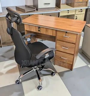 Office Desk and Ergonomic Chair Set for Home and Workplace