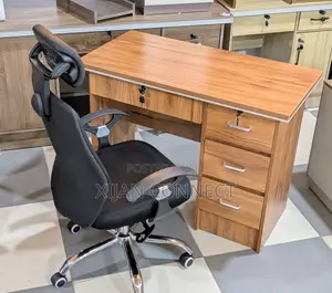 Office Desk and Ergonomic Chair Set for Home and Workplace