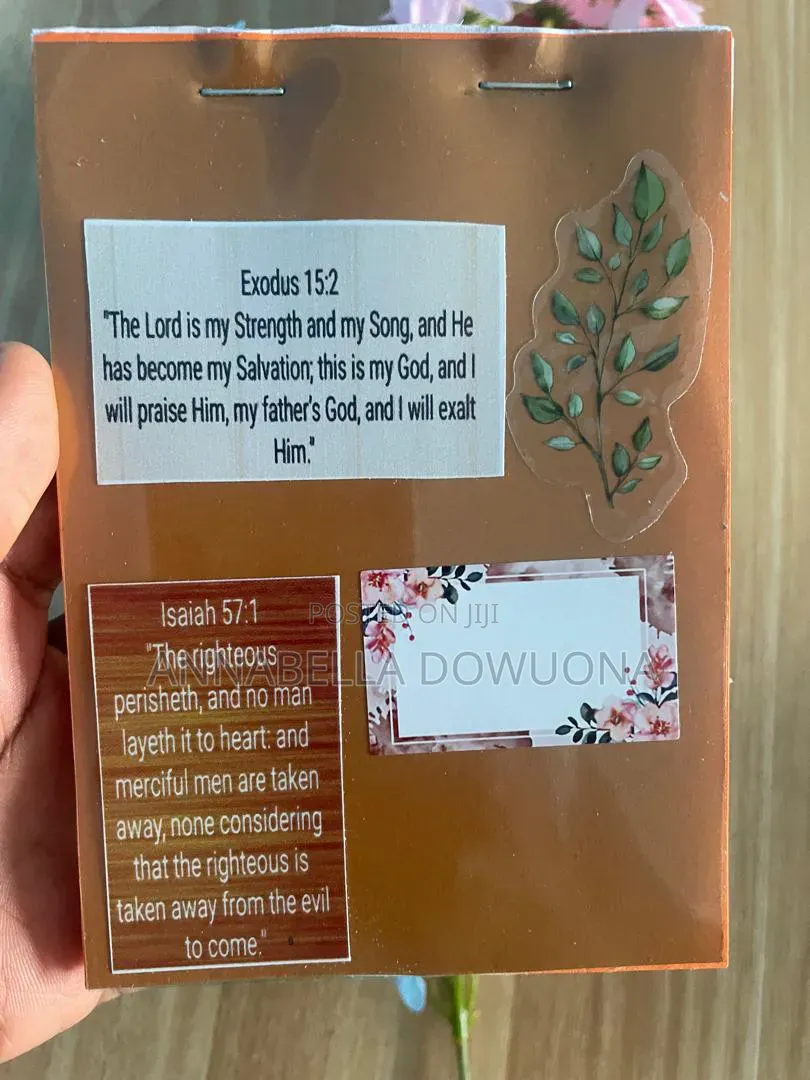 Simple Jotters With Scriptures Printed on the Front and Back