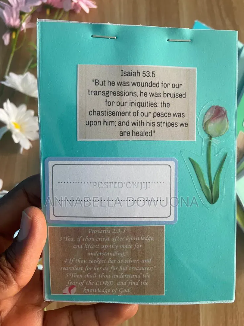 Simple Jotters With Scriptures Printed on the Front and Back