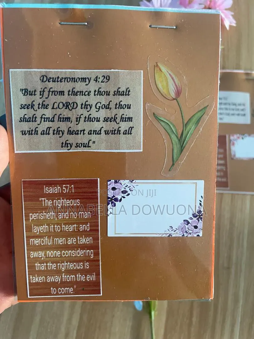 Simple Jotters With Scriptures Printed on the Front and Back