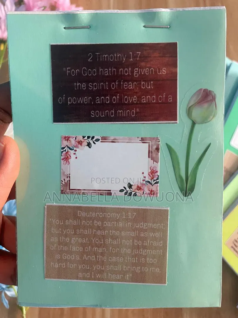 Simple Jotters With Scriptures Printed on the Front and Back