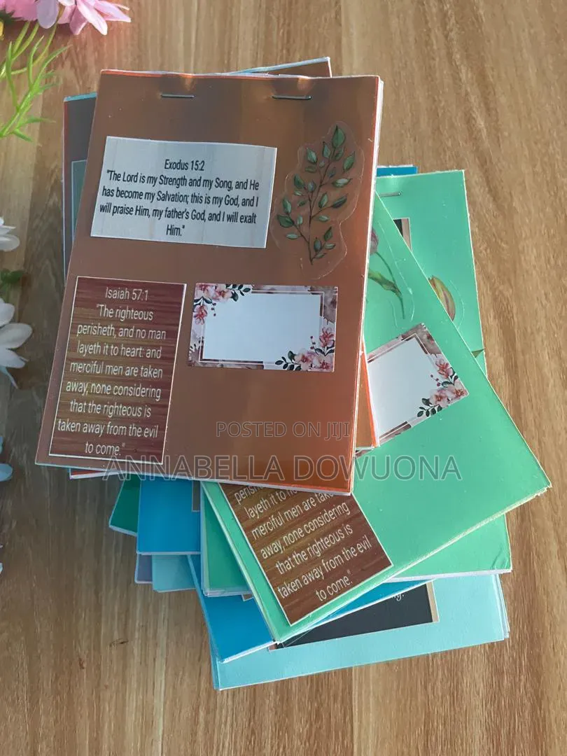 Simple Jotters With Scriptures Printed on the Front and Back
