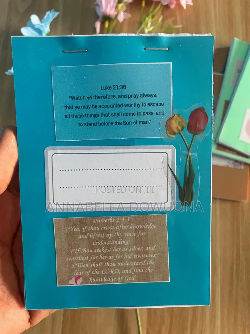 Simple Jotters With Scriptures Printed on the Front and Back
