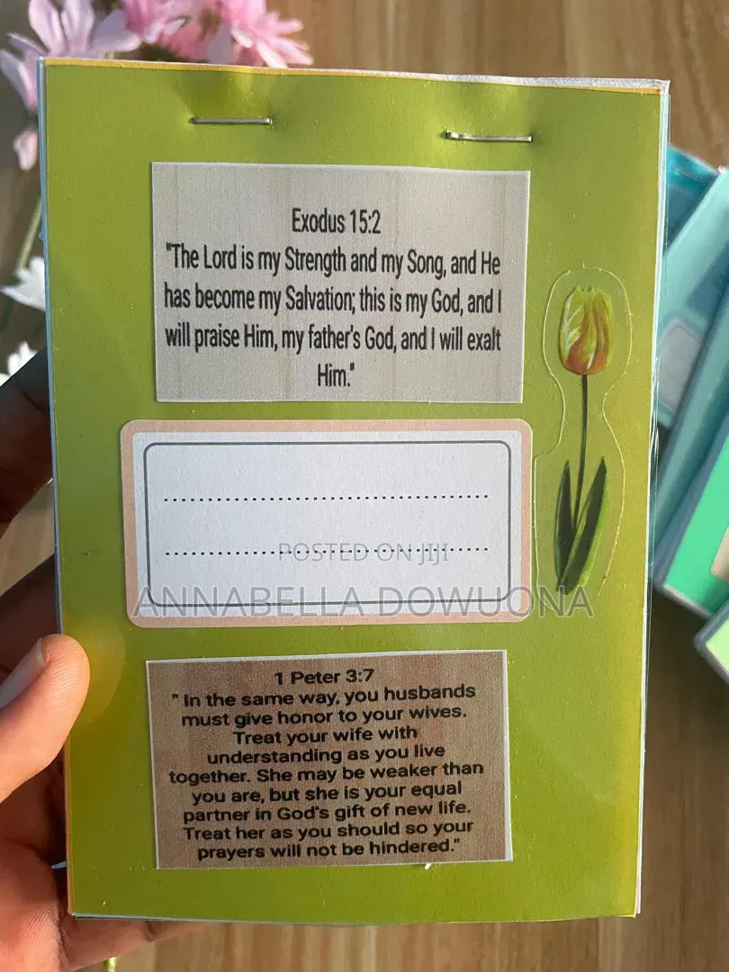 Simple Jotters With Scriptures Printed on the Front and Back