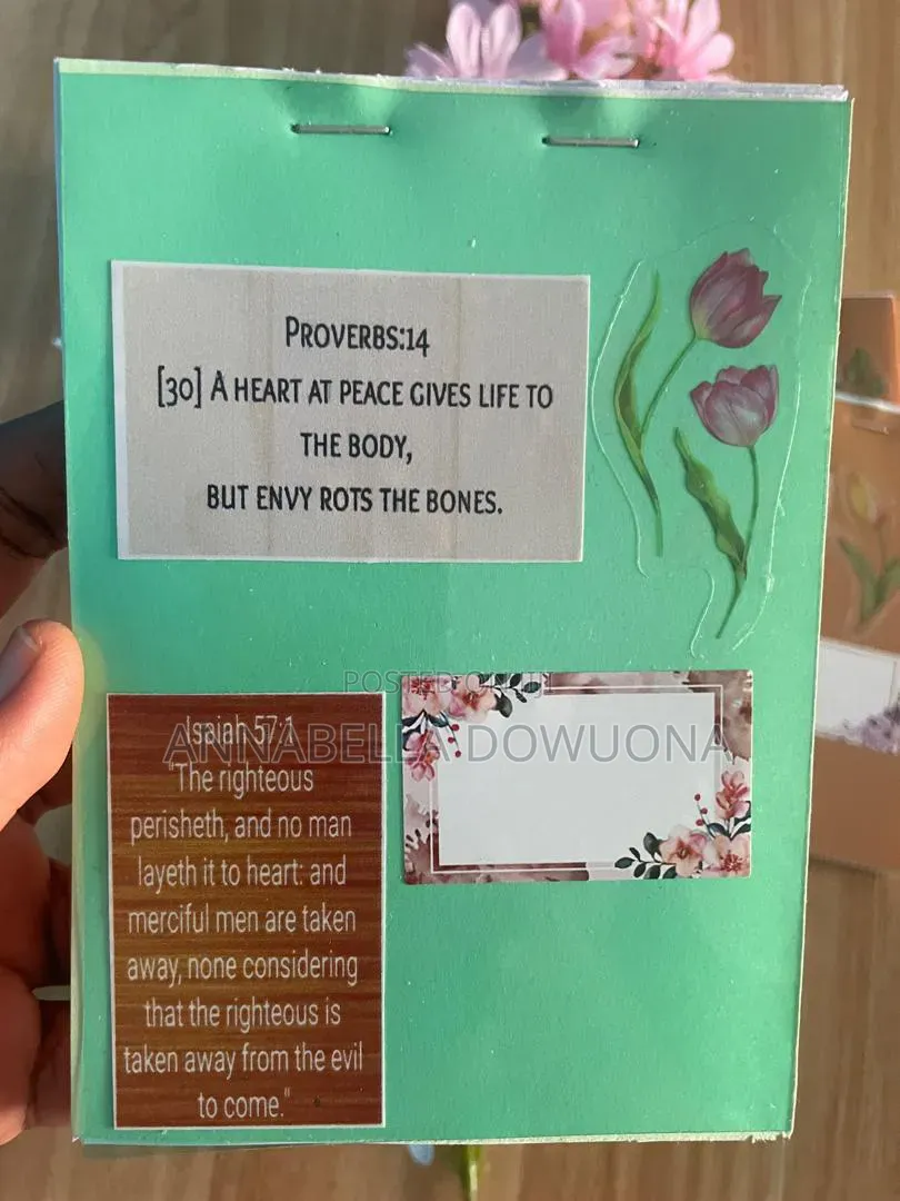 Simple Jotters With Scriptures Printed on the Front and Back