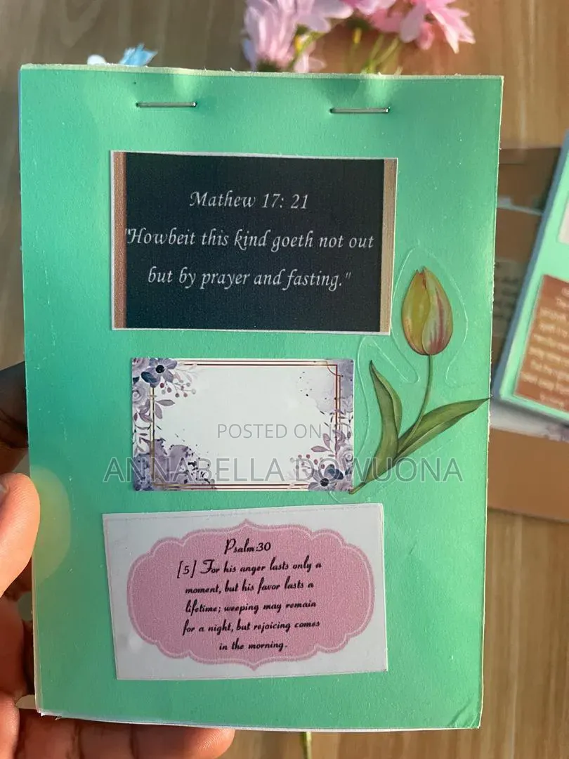 Simple Jotters With Scriptures Printed on the Front and Back