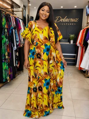 Trendy Colourful Long Bubu Dress