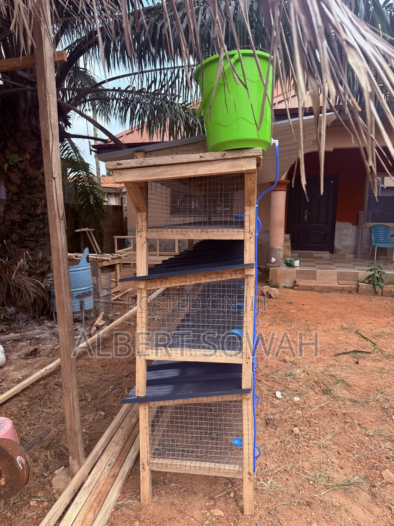 15 Rooms Modern Wooden Rabbit and Grasscutter Cage