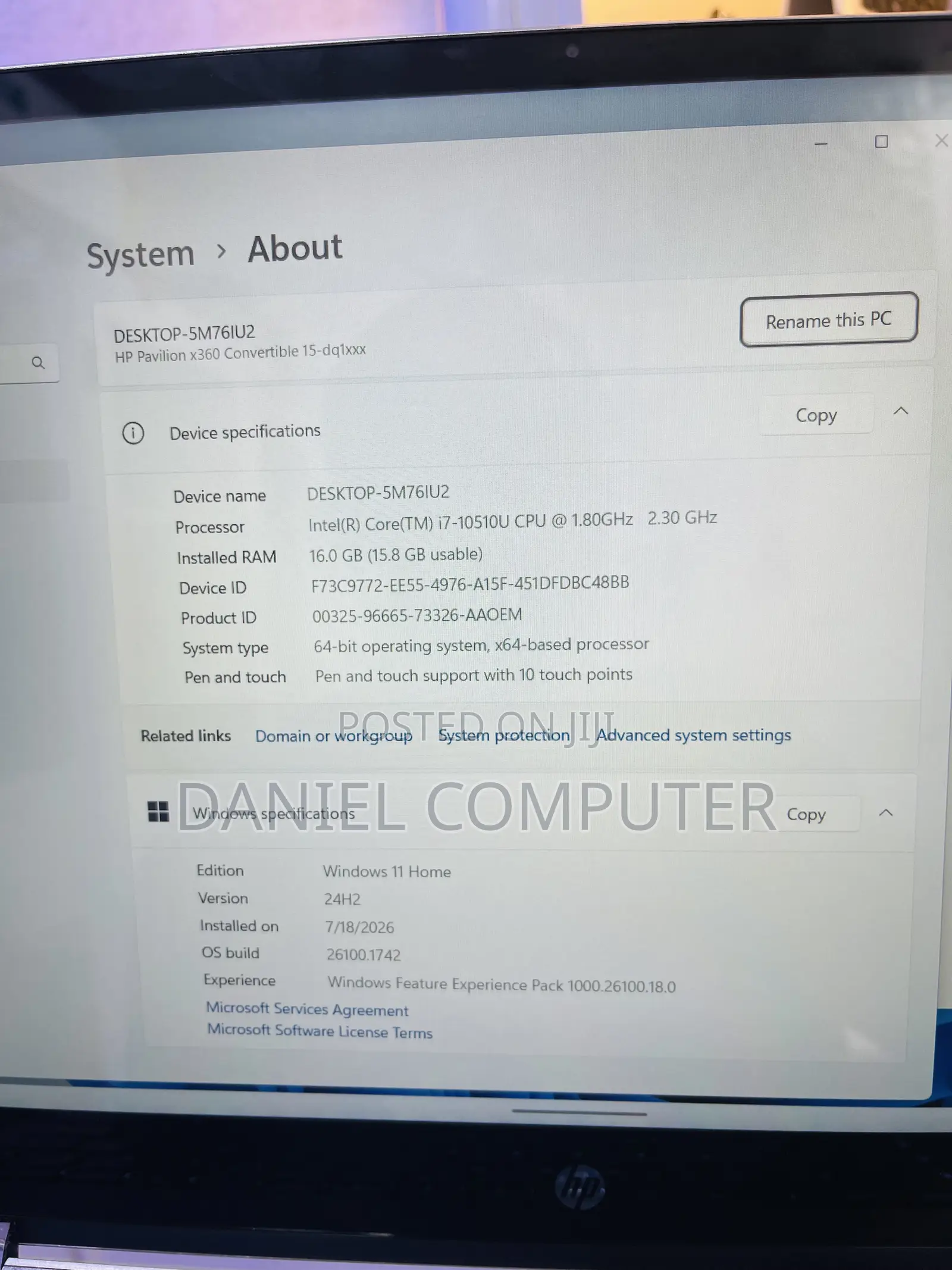 Laptop HP Pavilion 15 16GB Intel Core i7 SSD 512GB