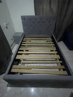 Double Size Bed Frame With Side Drawer