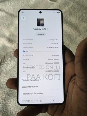 New Samsung Galaxy S26+ 256 GB Black