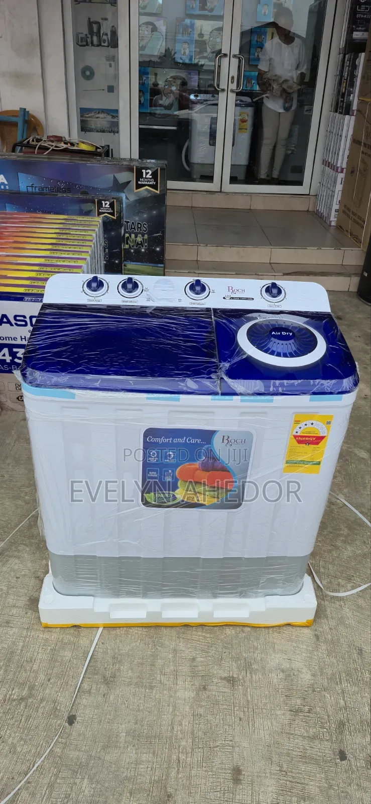 Roch Twin Tab Washing Machine Semi Automatic 12lg