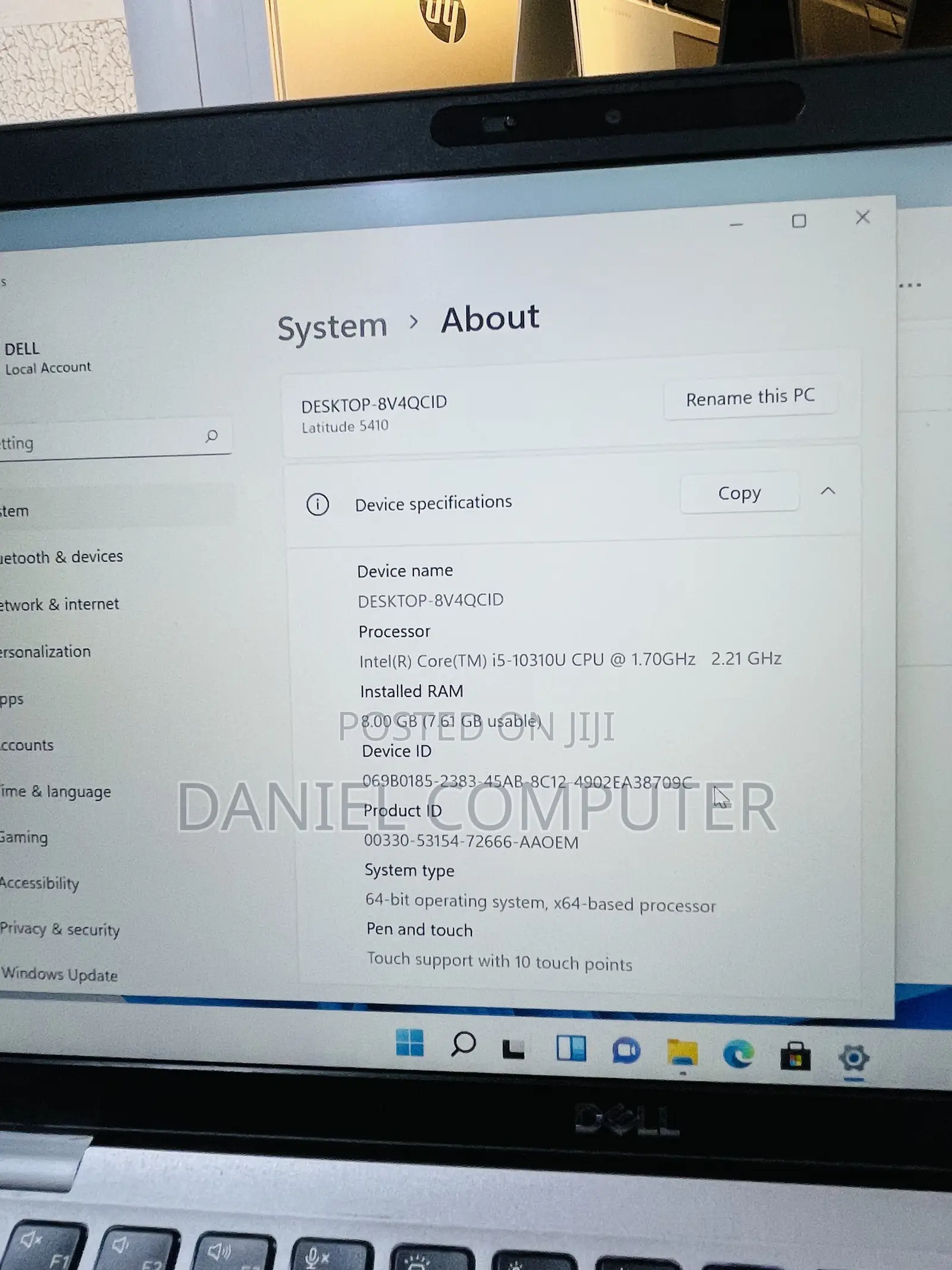 Laptop Dell Latitude 5410 8GB Intel Core i5 SSD 256GB