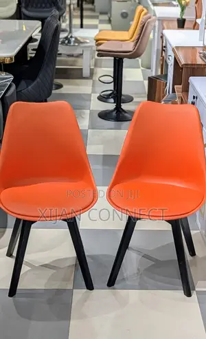 Modern Plastic Dining Chair With Cushion | Home, Office Café Chair