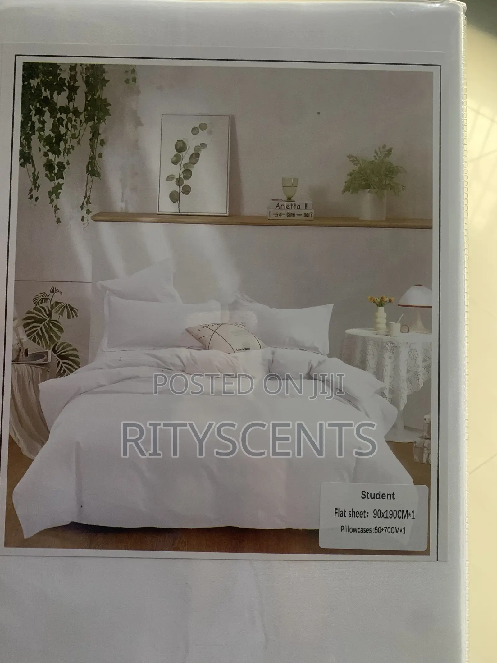 White Students Bedsheet With 1 Pillow Case