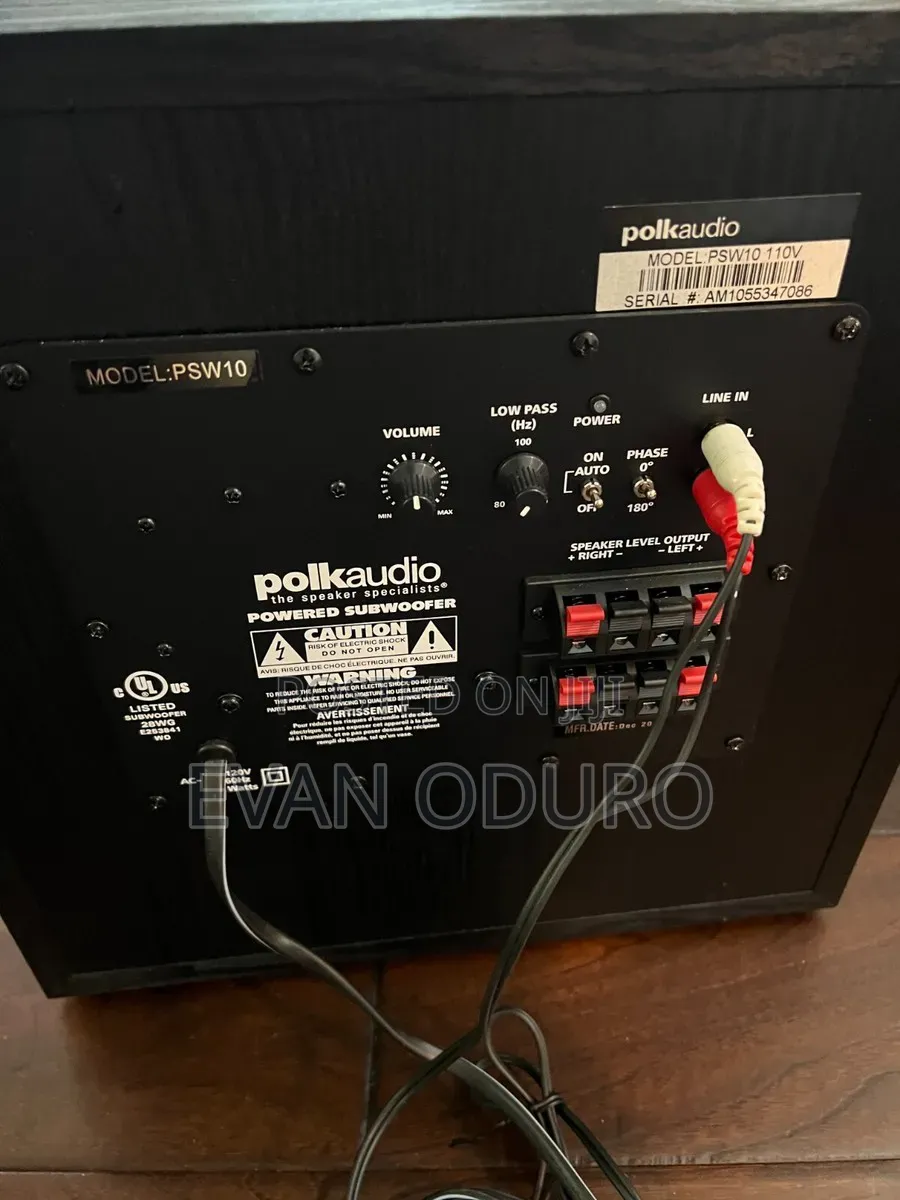 Powerful American Polk Audio 10" Powered Subwoofer Deep Warm Bass 110V