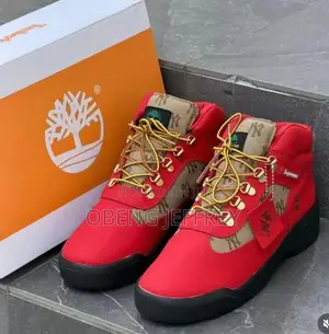 Original Supreme Timbeland Field Boots Red