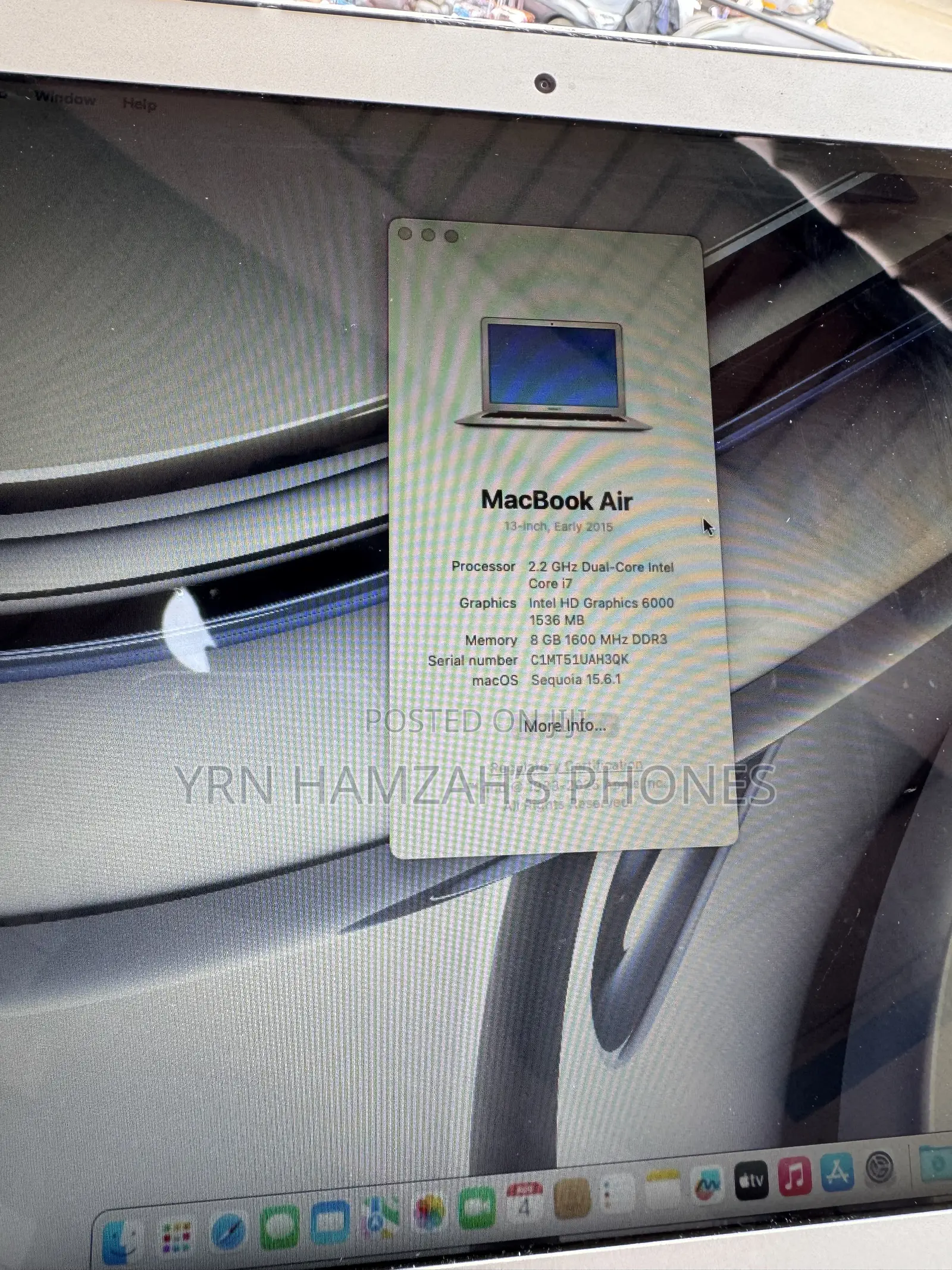 Laptop Apple MacBook Air 2015 8GB Intel Core i7 SSD 128GB