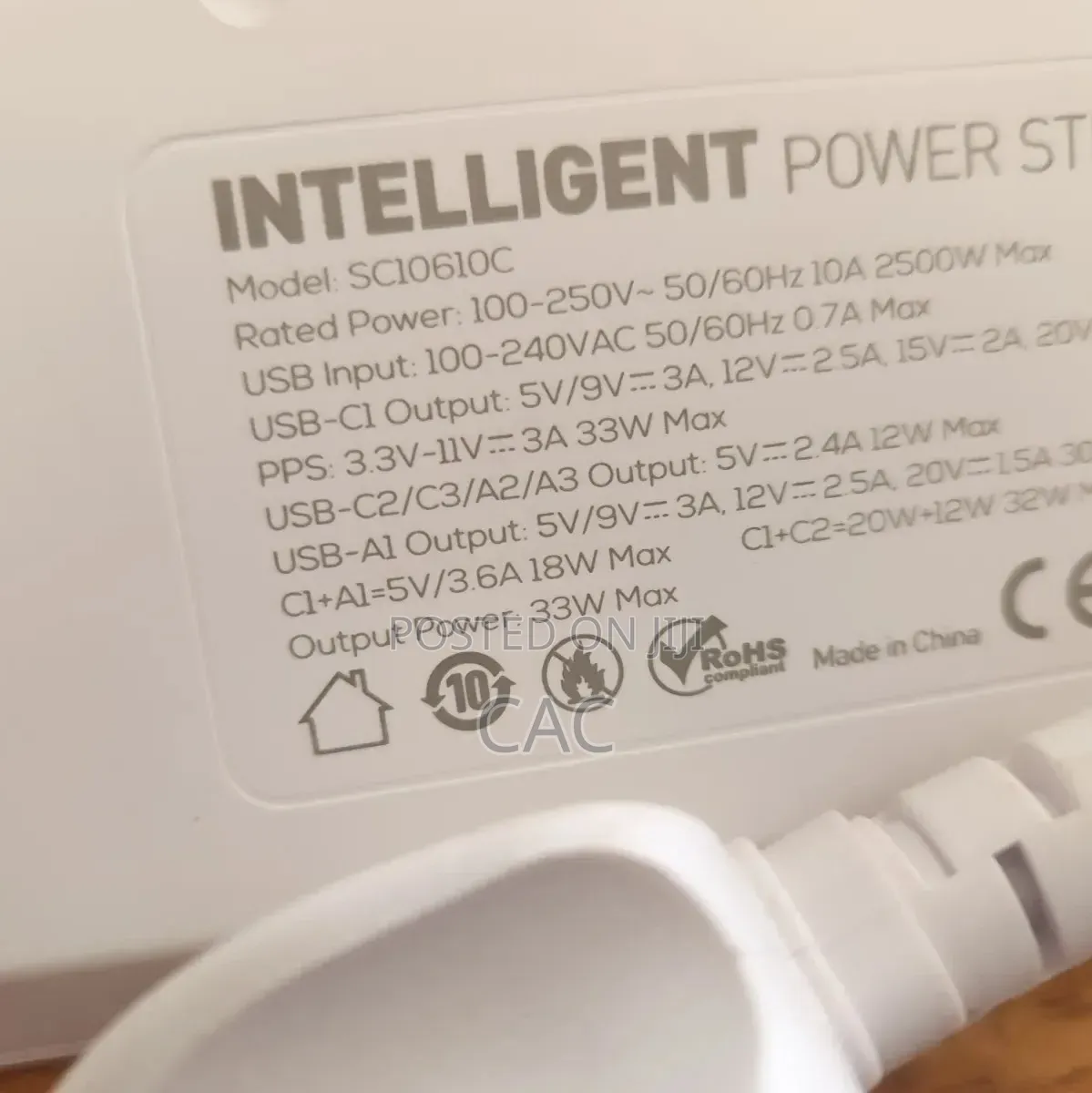 10 AC Outlets Universal Power Strip