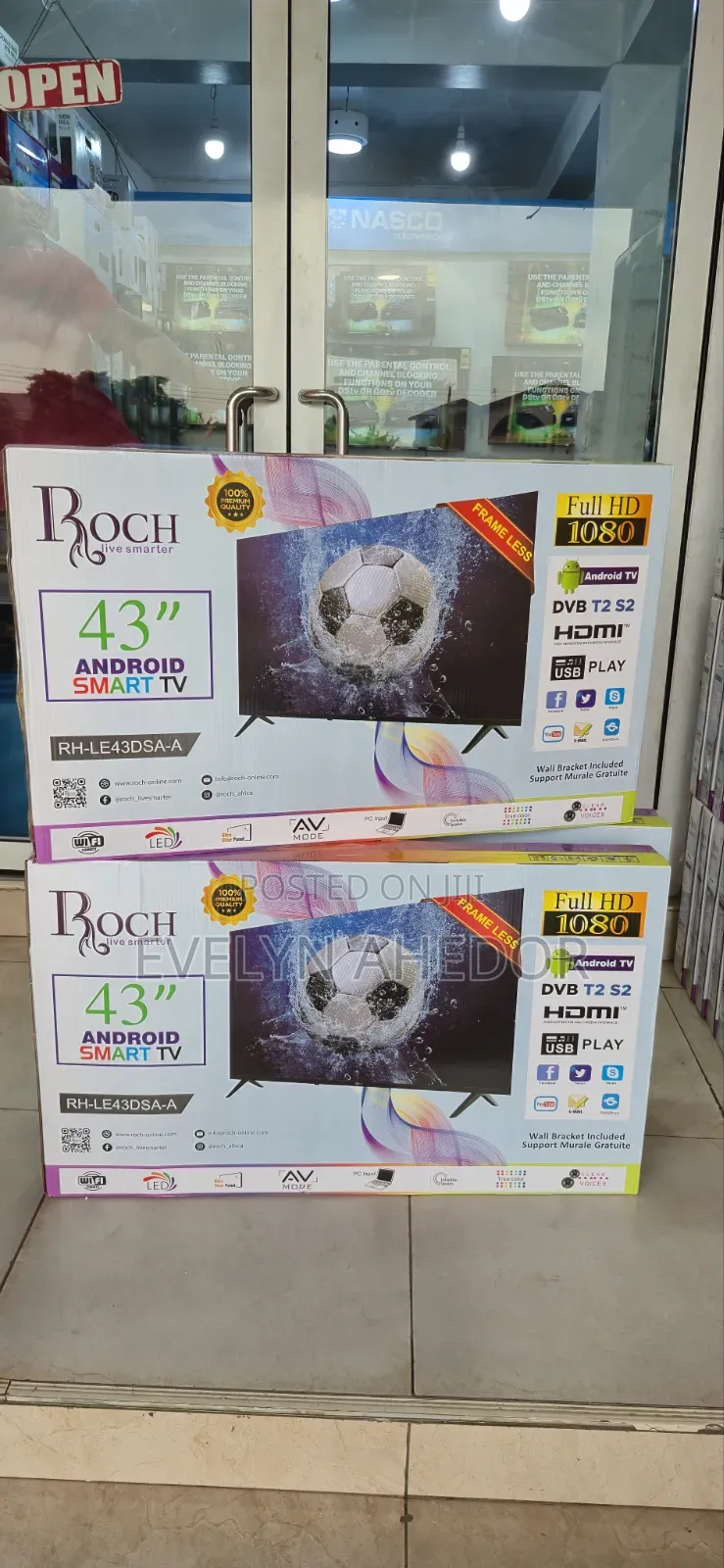 Smooth Edgeless of Roch 43 Inches Smart Android TV With Youtube Availa