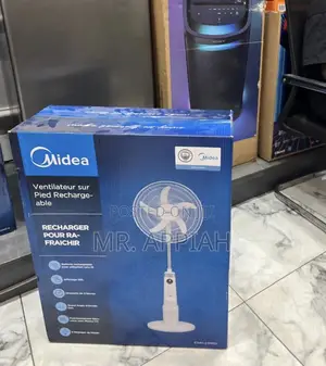 Quiet Operating Midea 18 Inches Rechargeable Standing Fan 