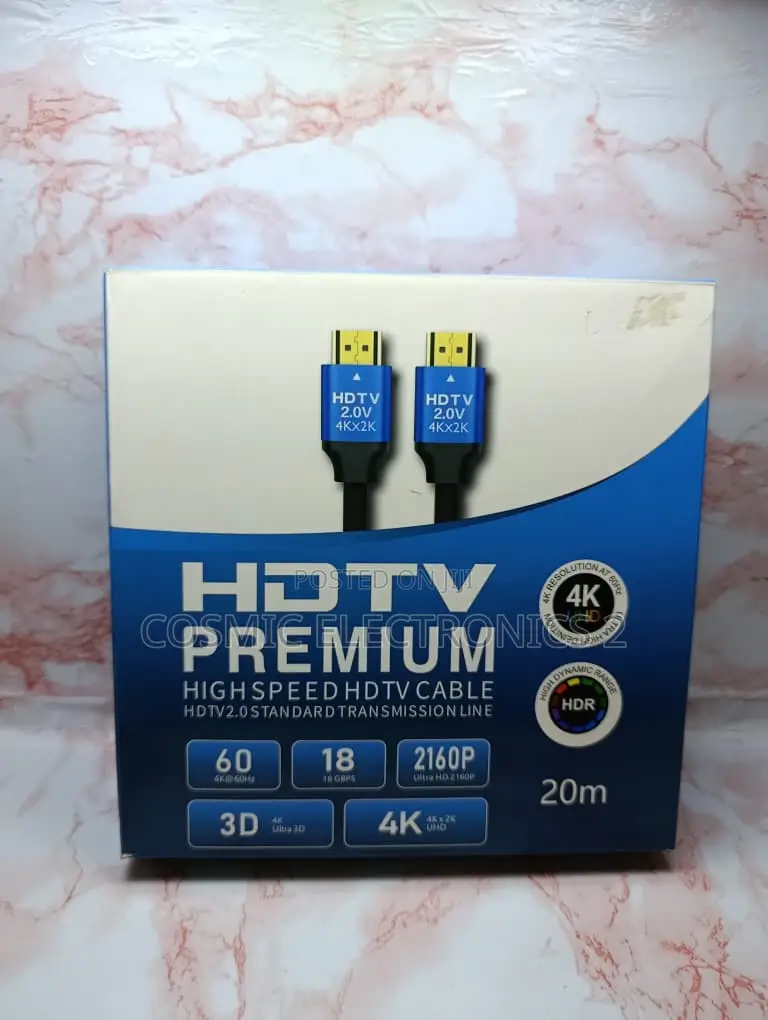 20M Premium High-Speed Ultra HD HDMI Cable With 18Gbps Bandwidth