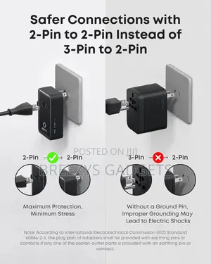 Anker Nano Travel Adapter (5-in-1, 20W, 1-Pack)