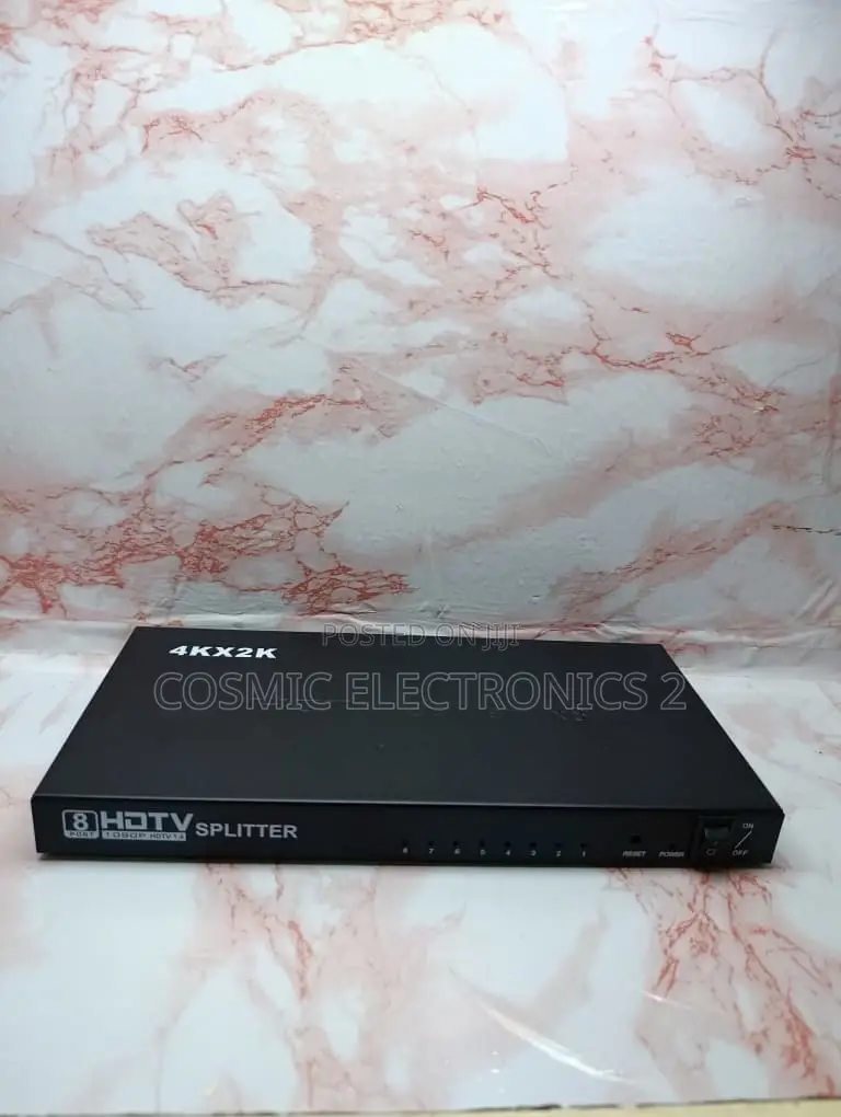 K Ultra HD HDMI 1×8 Splitter With 8 HDMI Outputs for TVs Monitors