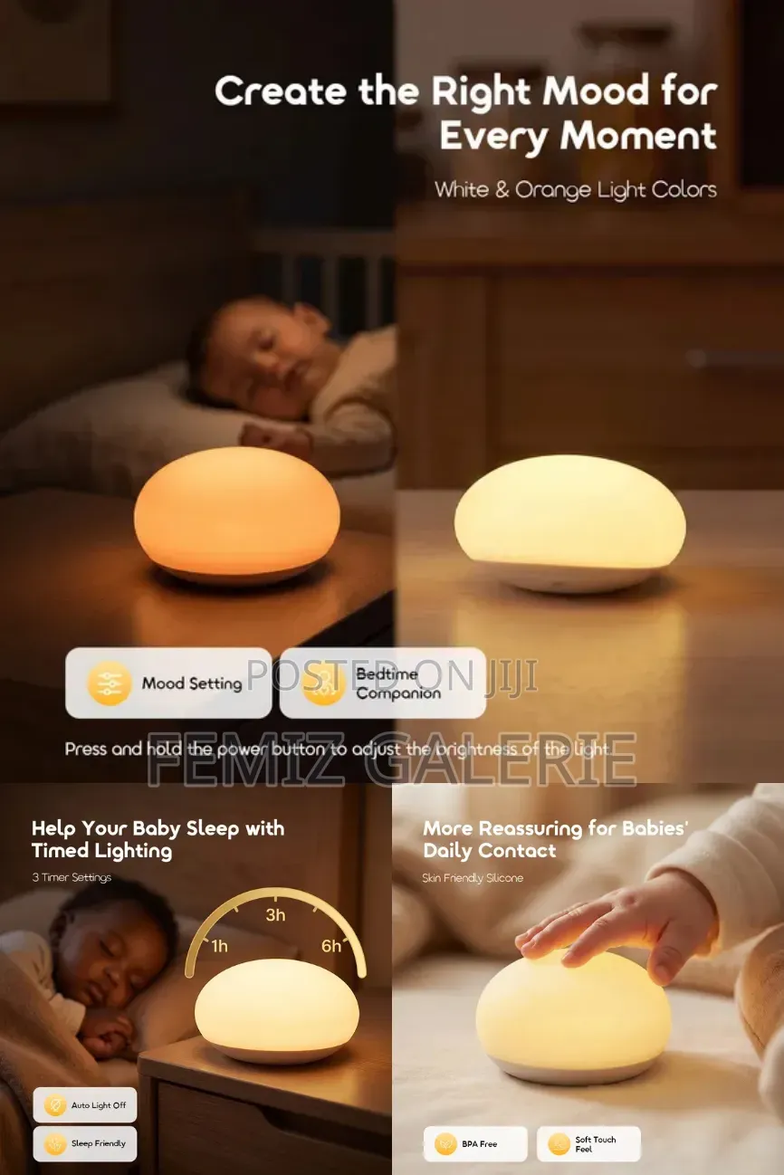 Oraimo GlowNest Skin Friendly Silicone Baby Night Light