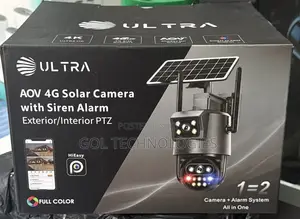 Ultra Aov 4g Solar Camera With Siren Alarm Exterior/Interior PTZ S12