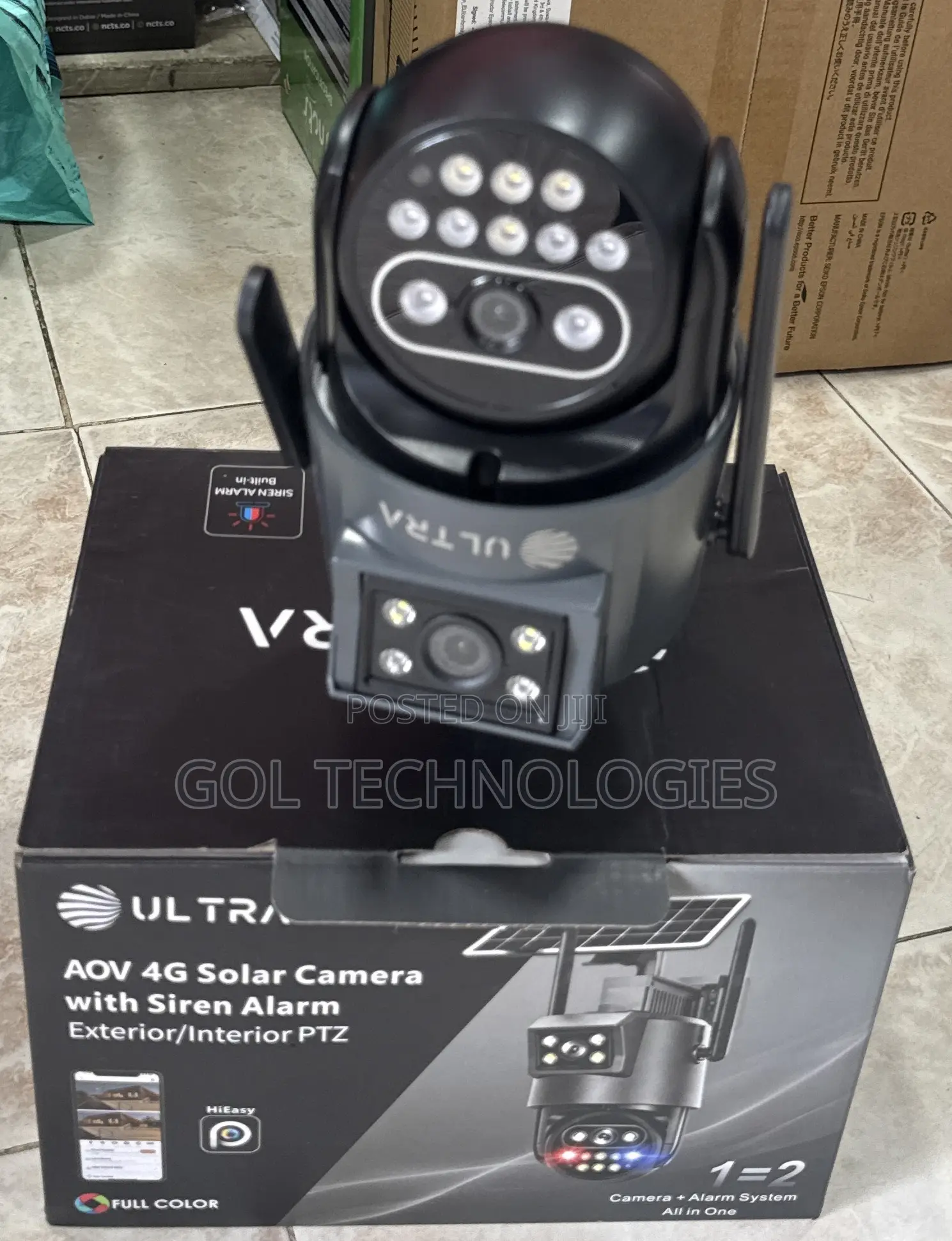 Ultra Aov 4g Solar Camera With Siren Alarm Exterior/Interior PTZ S12