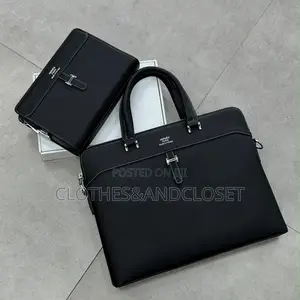 Hermès Men's Textured Leather Briefcase and Laptop Bag