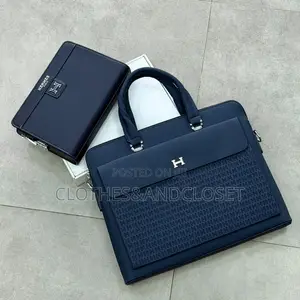 Hermès Men's Textured Leather Briefcase and Laptop Bag