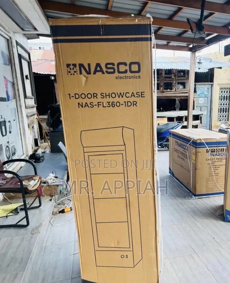 Premium Sleek Nasco Nas-Fl360-1dr-1 1 Door Display Frige(Glass)298L