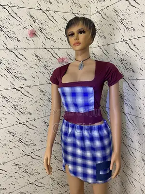 Flatted Crop Top and a Matching Mini Skirt in Small Size