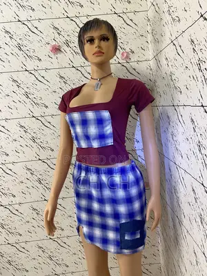 Flatted Crop Top and a Matching Mini Skirt in Small Size