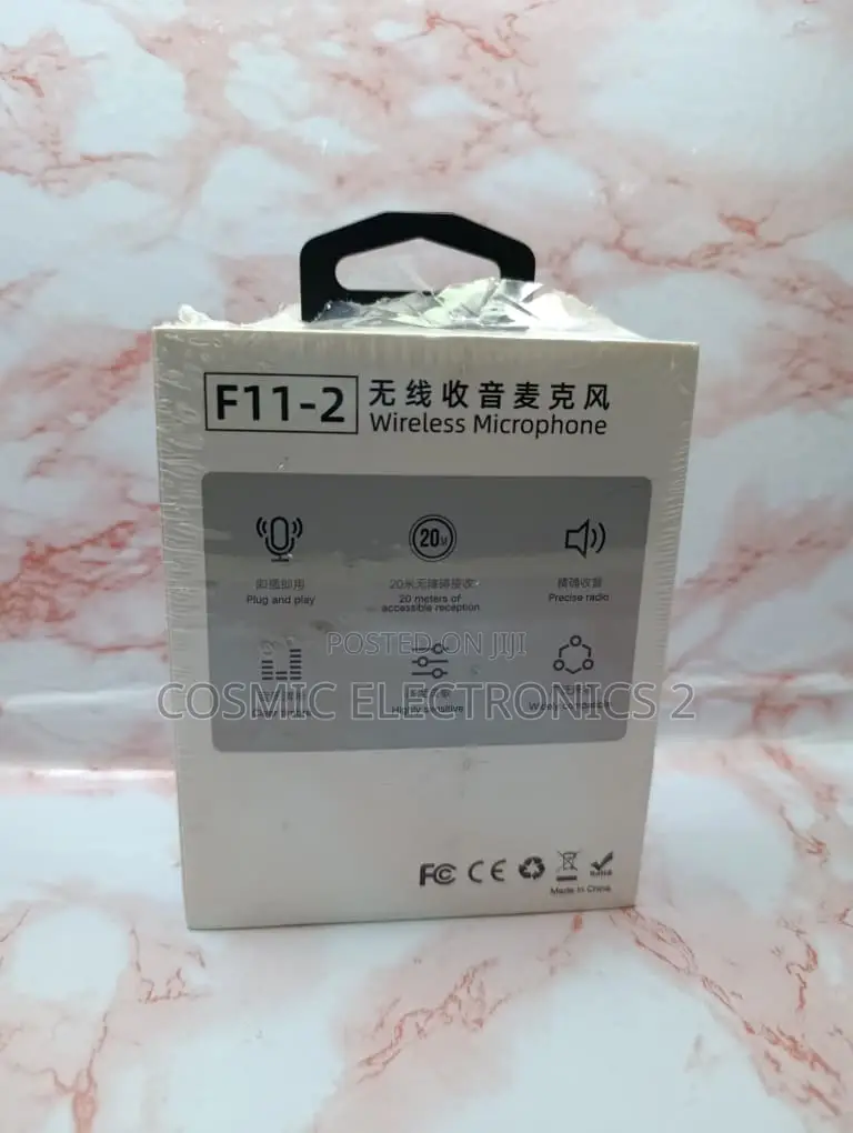 Quality F11-2 Wireless Lavalier Microphone With 3-in-1 Compatibility