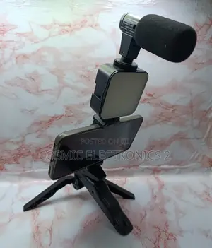 Professional AY-49 Video Making Kit With Microphone, LED Light